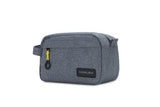 Gray Canvas Toiletry Kit with Waterproof Lining