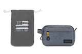 Gray Canvas Toiletry Kit with Waterproof Lining